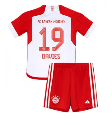 Bayern Munich Alphonso Davies #19 Replica Home Stadium Kit for Kids 2023-24 Short Sleeve (+ pants)